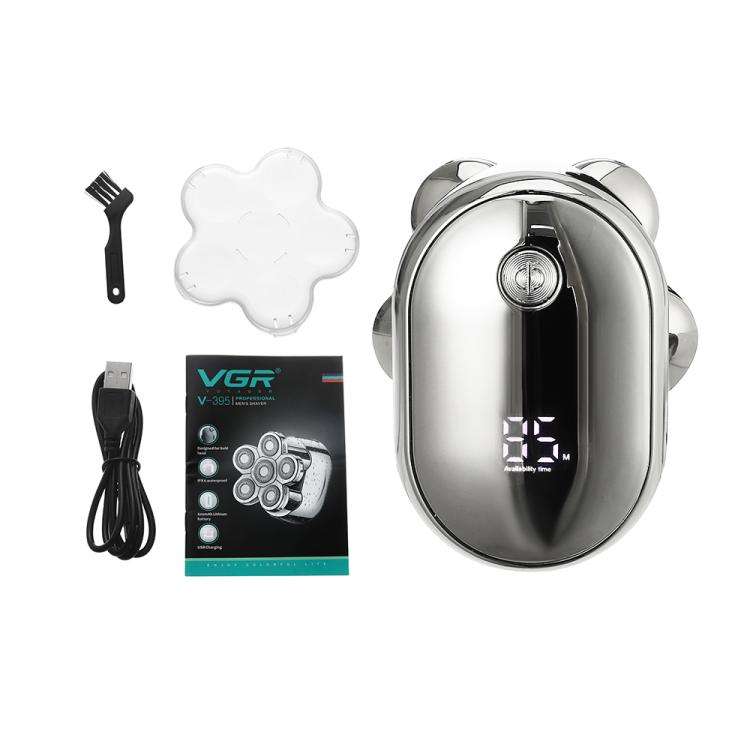 VGR V-395 Six Cuttter Heads IPX6 Electric Shaver(Silver)