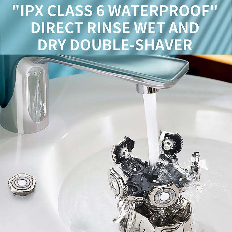 VGR V-395 Six Cuttter Heads IPX6 Electric Shaver(Silver)