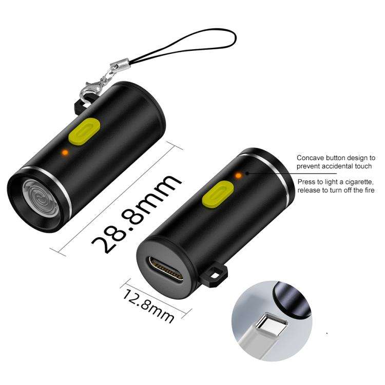 USB-C / Type-C Cigarette Lighter Portable Adapter(Black)