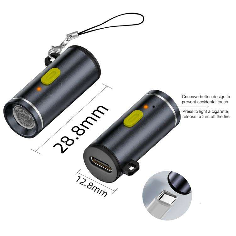 USB-C / Type-C Cigarette Lighter Portable Adapter(Dark Grey)