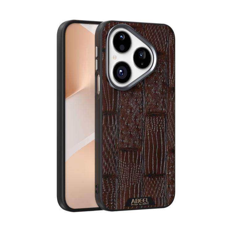 For Huawei Pura 80 5G ABEEL Beast Pattern 6D Micro-Embossed MagSafe Genuine Leather Phone Case(Br...