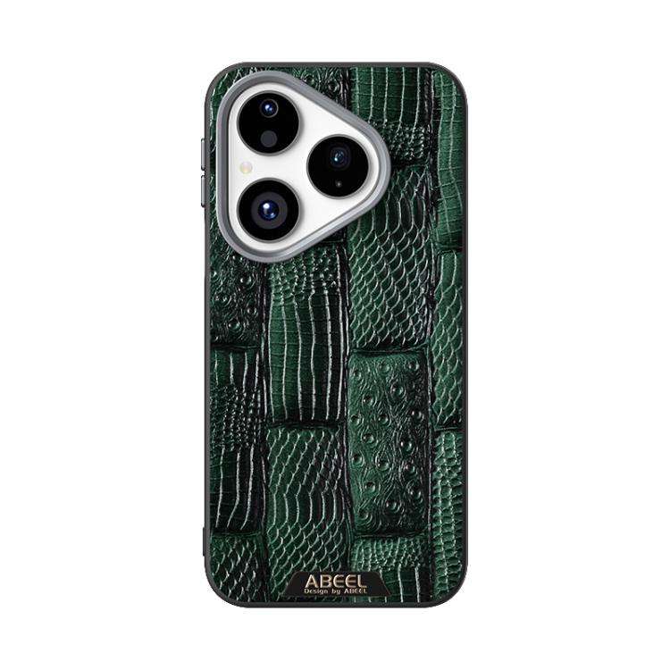 For Huawei Pura 80 5G ABEEL Beast Pattern 6D Micro-Embossed MagSafe Genuine Leather Phone Case(Gr...