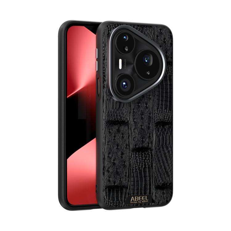 For Huawei Pura 80 Pro 5G / 80 Pro+ 5G ABEEL Beast Pattern 6D Micro-Embossed MagSafe Genuine Leat...