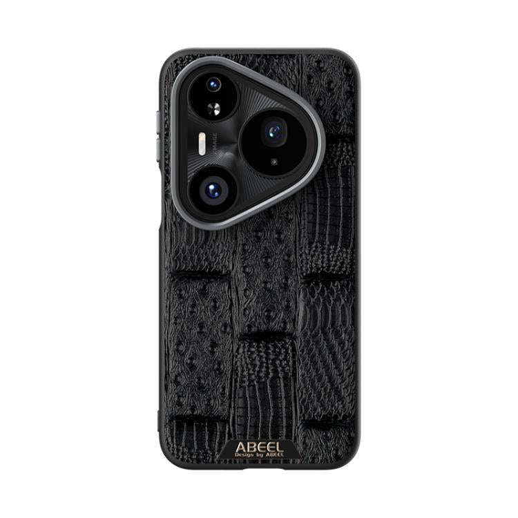 For Huawei Pura 80 Pro 5G / 80 Pro+ 5G ABEEL Beast Pattern 6D Micro-Embossed MagSafe Genuine Leat...