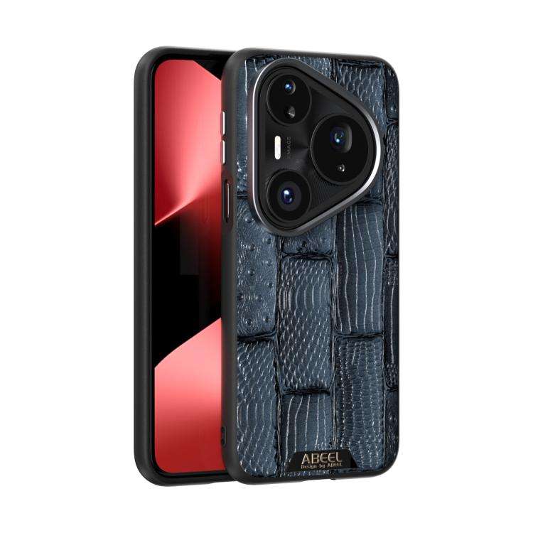 For Huawei Pura 80 Pro 5G / 80 Pro+ 5G ABEEL Beast Pattern 6D Micro-Embossed MagSafe Genuine Leat...