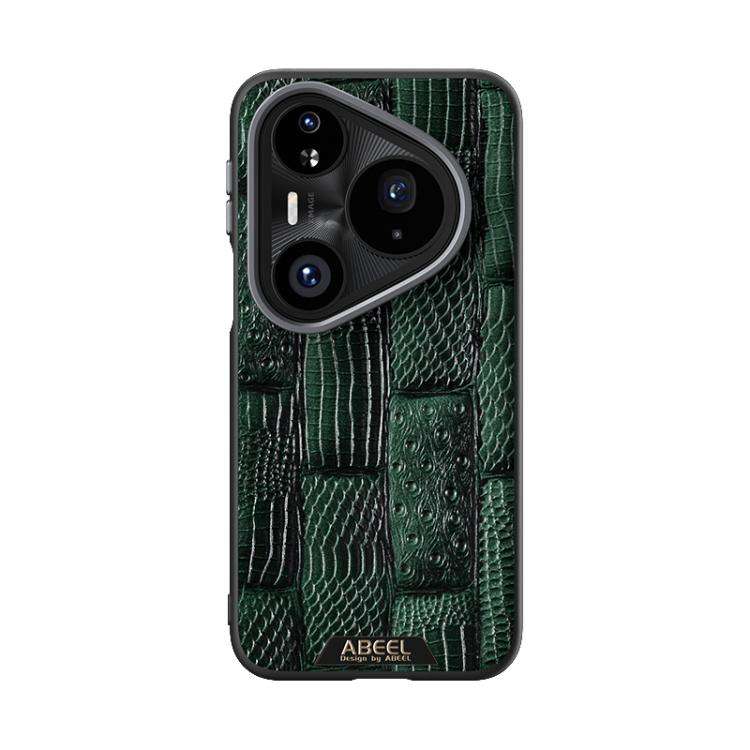 For Huawei Pura 80 Pro 5G / 80 Pro+ 5G ABEEL Beast Pattern 6D Micro-Embossed MagSafe Genuine Leat...