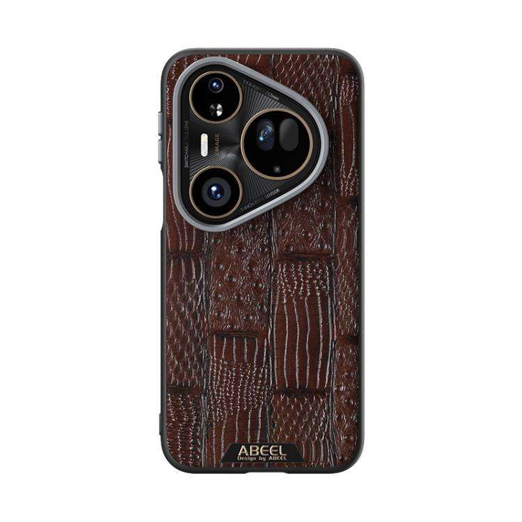 For Huawei Pura 80 Ultra 5G ABEEL Beast Pattern 6D Micro-Embossed MagSafe Genuine Leather Phone C...
