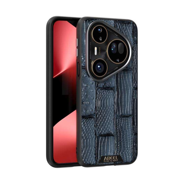 For Huawei Pura 80 Ultra 5G ABEEL Beast Pattern 6D Micro-Embossed MagSafe Genuine Leather Phone C...