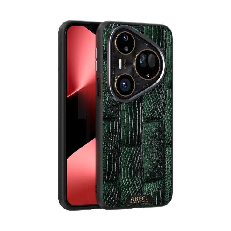 For Huawei Pura 80 Ultra 5G ABEEL Beast Pattern 6D Micro-Embossed MagSafe Genuine Leather Phone C...