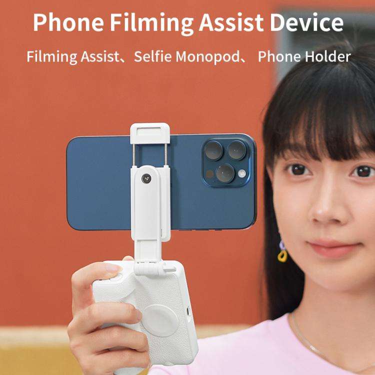 E6 Bluetooth Phone Filming Assist Selfie Monopod with Fill Light(White)