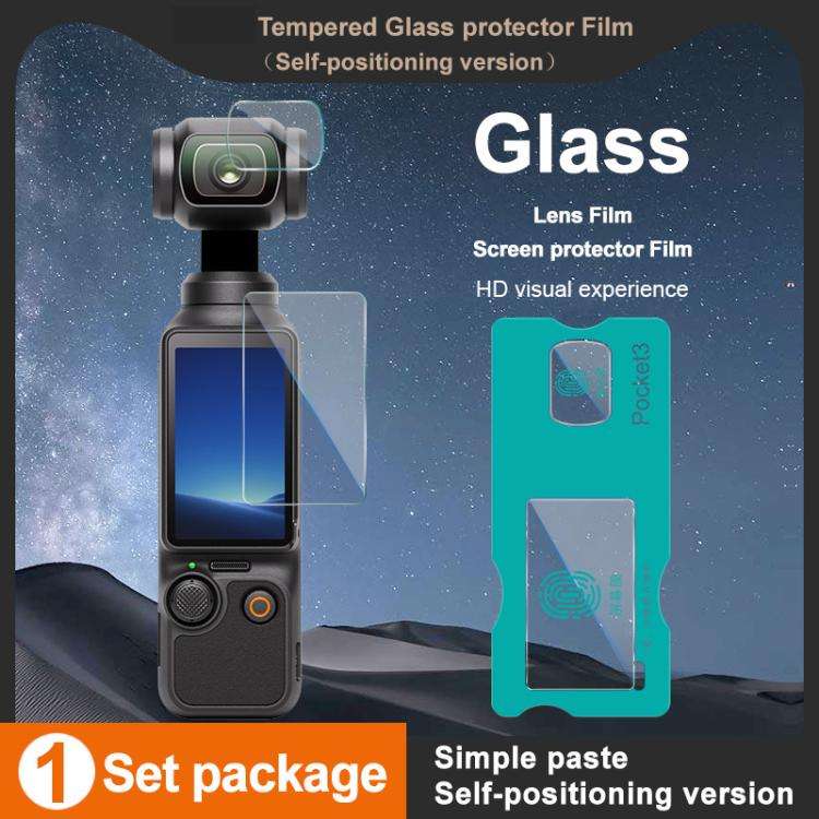 For DJI Osmo Pocket 3 imak Tempered Glass Film with Camera Lens Film, Self-positioning Version