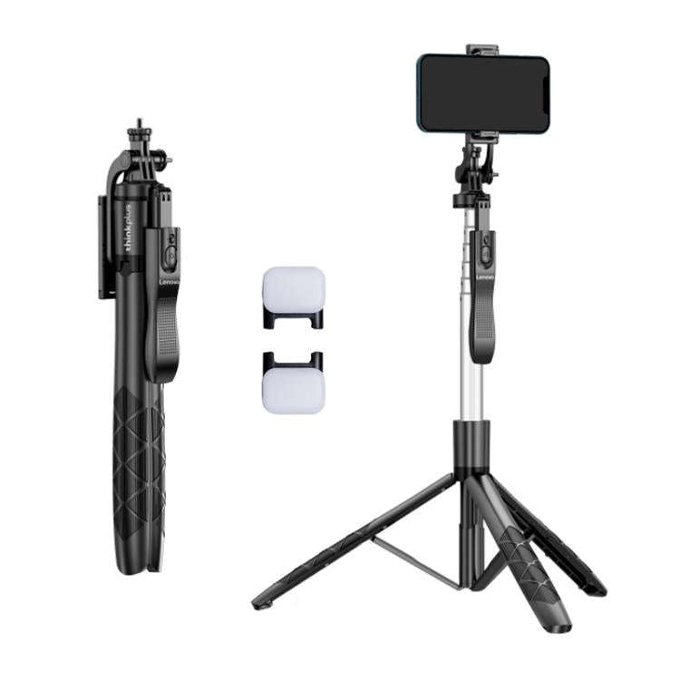 Lenovo Thinkplus H18B Flagship Stainless Steel Bluetooth Selfie Stick with Dual Fill Light, 1.8m(...