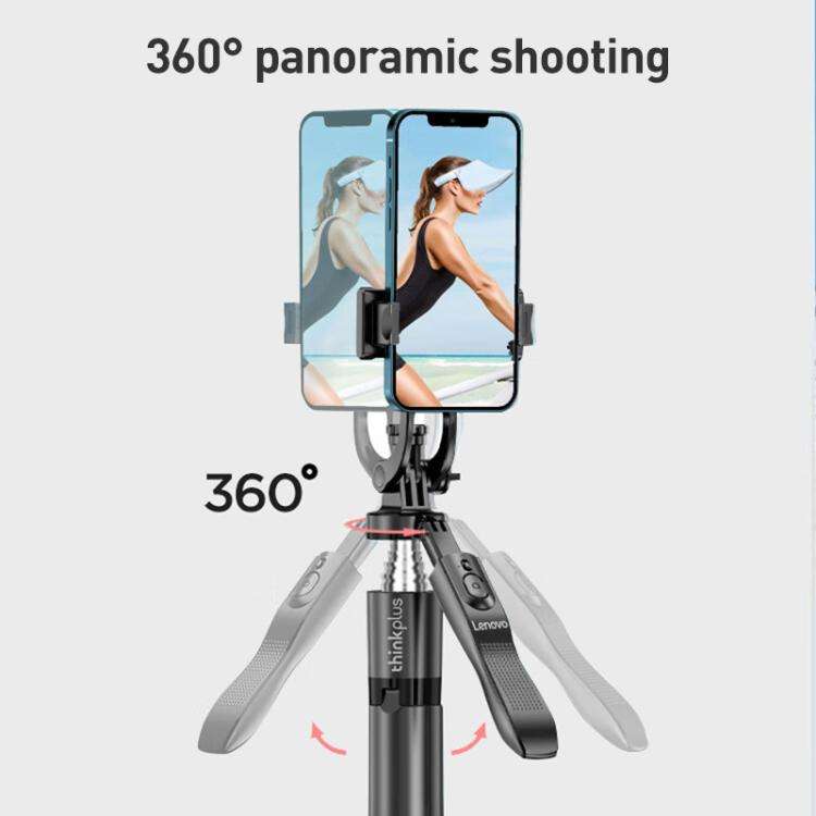 Lenovo Thinkplus H18L Premium Edition Aluminum Alloy Bluetooth Selfie Stick with Dual Fill Lights...