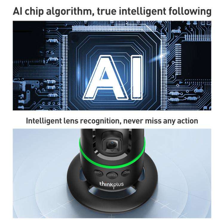 Lenovo Thinkplus H1C 360 Degree Face Recognition Smart AI Tracking Gimbal(Black)
