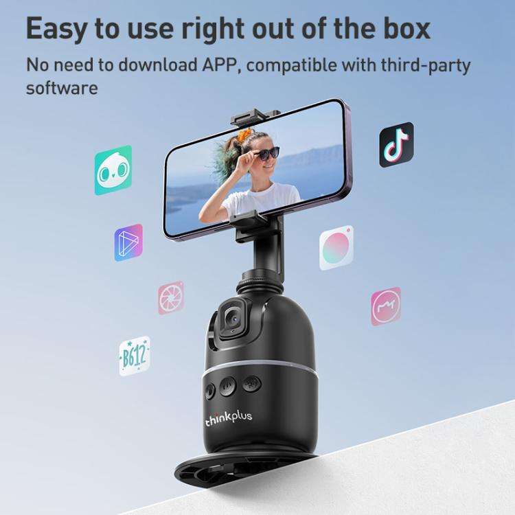 Lenovo Thinkplus H1C 360 Degree Face Recognition Smart AI Tracking Gimbal(Black)