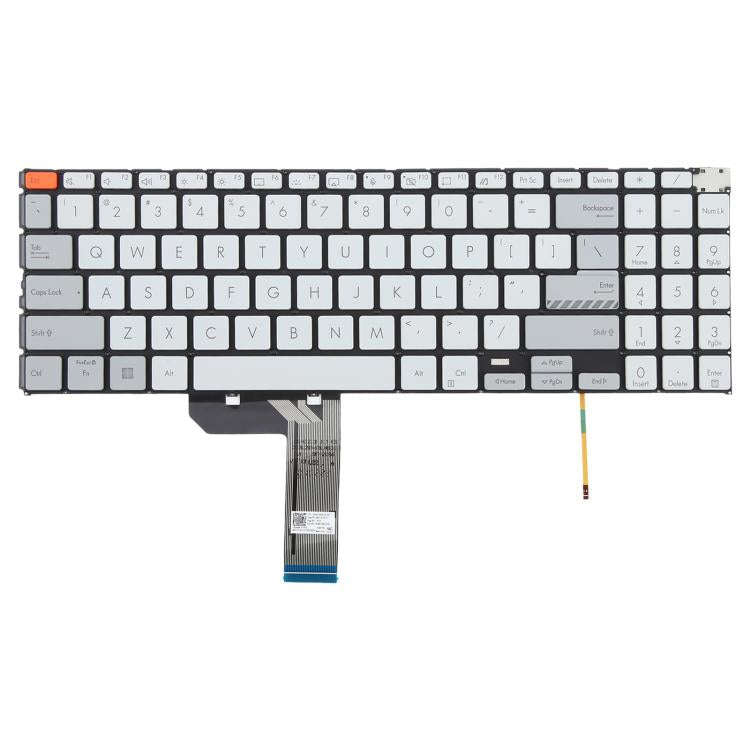 US Version Backlit Laptop Keyboard for Asus Vivobook Pro 15X OLED K6501 M6501(White)