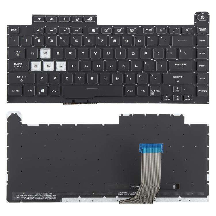 US Version Colorful 16 Pin Backlit Laptop Keyboard for Asus ROG Strix Scar G512 G512LV G512LW G51...
