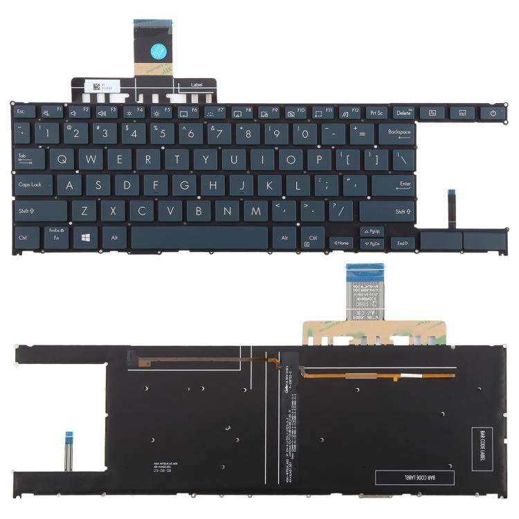 US Version Backlit Laptop Keyboard Directional Key Rectangle for Asus Zenbook Duo 14 UX482 UX482E...