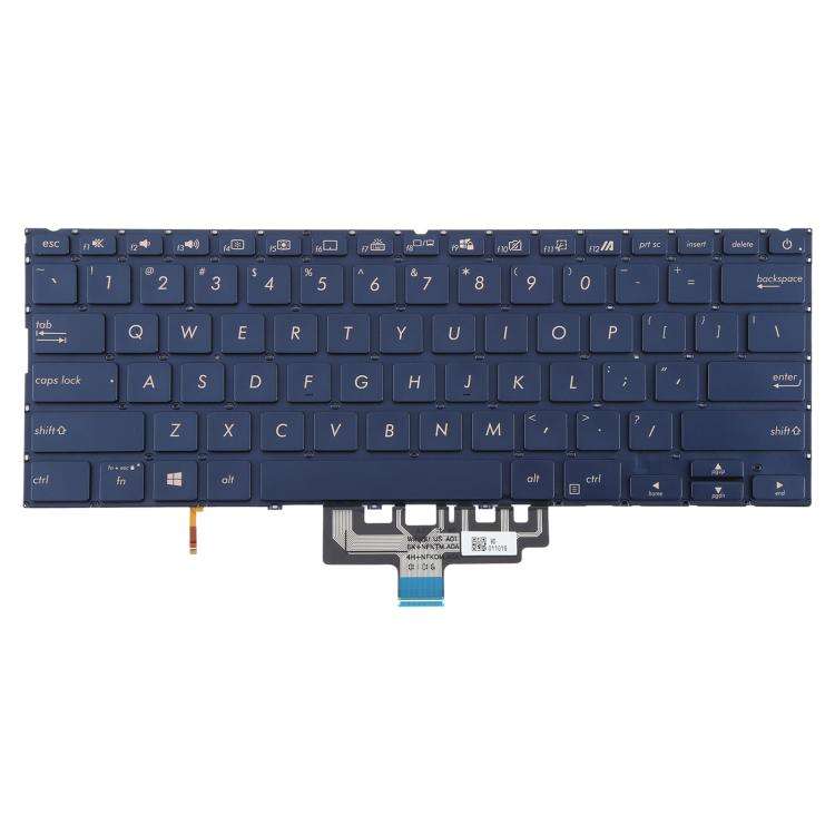 US Version Backlit Laptop Keyboard for Asus ZenBook 14 UX434 UX434F UX434FA UX434FL UX434FLC(Blue)