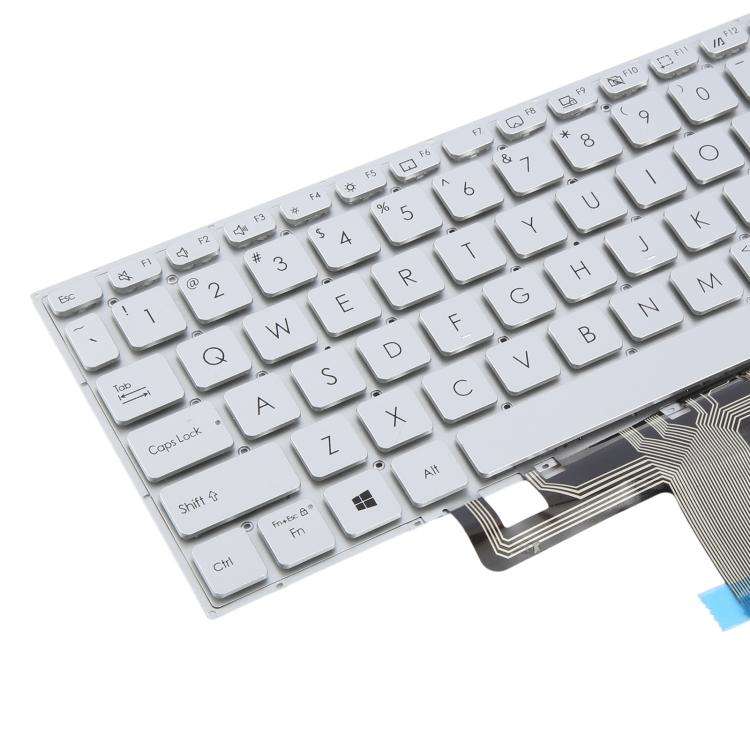 US Version Laptop Keyboard for Asus VivoBook X521 V5100E X521FL S5600F S533F 2020(Silver)
