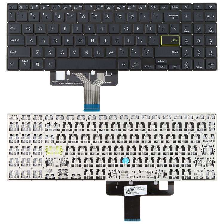 US Version Laptop Keyboard for Asus VivoBook X521 V5100E X521FL S5600F S533F 2020(Black)