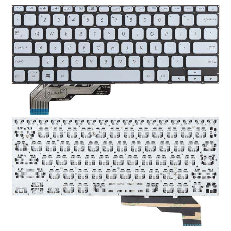 US Version Laptop Keyboard for Asus Adol14 ADOL14FA S403F A403F X403F ADOL13u(Silver)