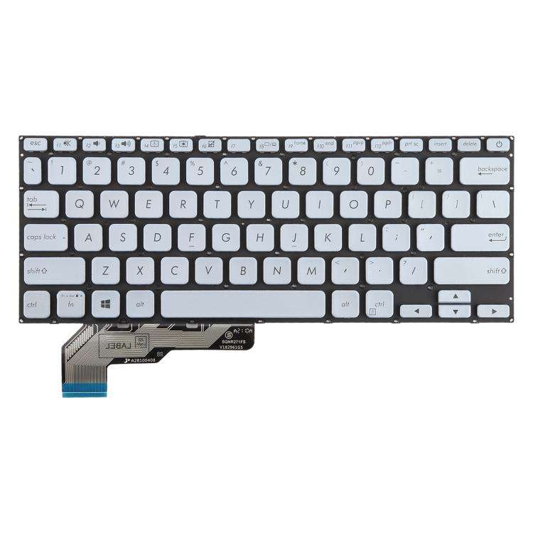 US Version Laptop Keyboard for Asus Adol14 ADOL14FA S403F A403F X403F ADOL13u(Silver)