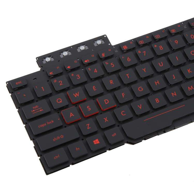 US Version Backlit Laptop Keyboard for Asus FX63 FX63V FX503VM FX503VD ZX63VE FZ63V GL503VS(Red)