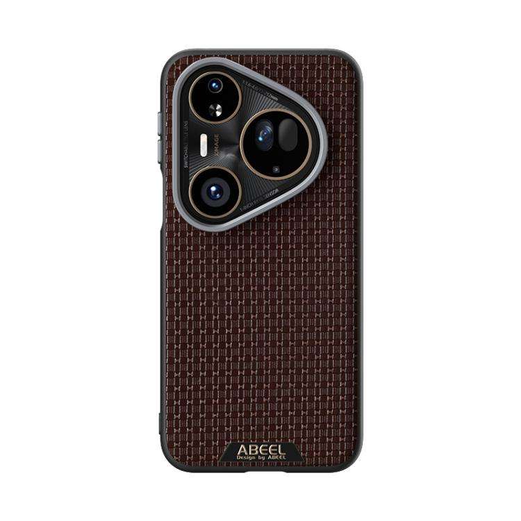 For Huawei Pura 80 Ultra 5G ABEEL Ruyi Pattern 6D Micro Relief MagSafe Leather Phone Case(Brown)
