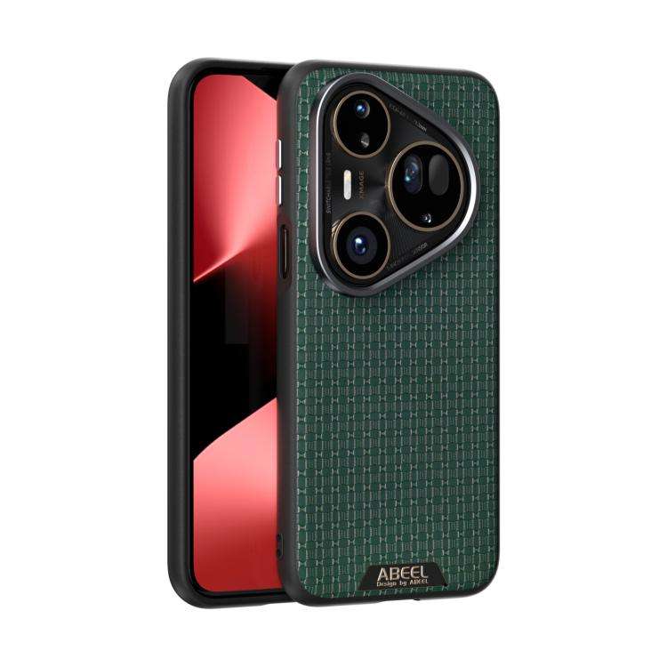 For Huawei Pura 80 Ultra 5G ABEEL Ruyi Pattern 6D Micro Relief MagSafe Leather Phone Case(Green)