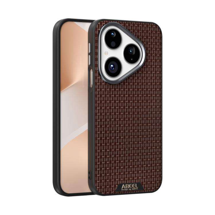 For Huawei Pura 80 5G ABEEL Ruyi Pattern 6D Micro Relief MagSafe Leather Phone Case(Brown)