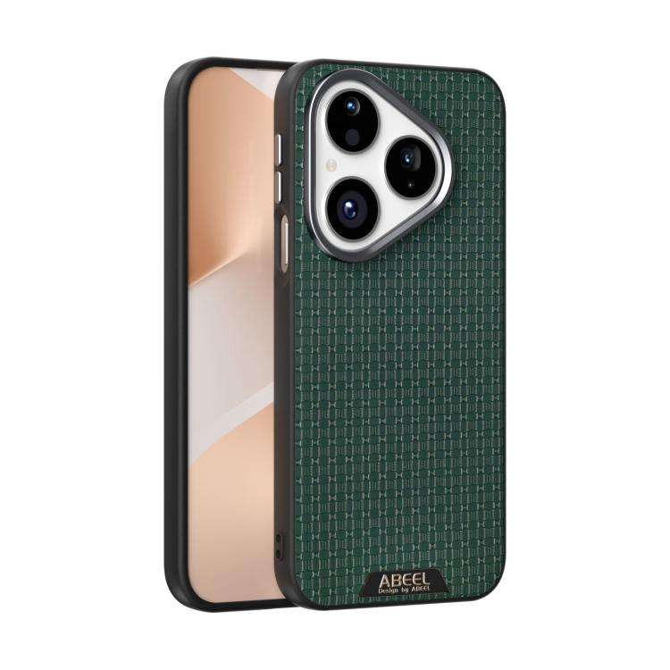 For Huawei Pura 80 5G ABEEL Ruyi Pattern 6D Micro Relief MagSafe Leather Phone Case(Green)