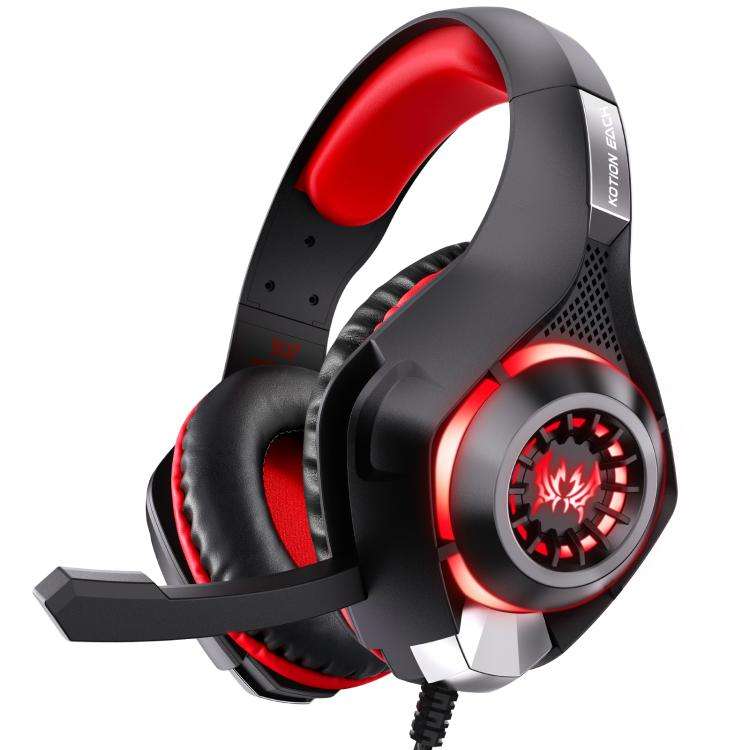 KOTION EACH GS400 Omni-directional Mic Gaming Headset, Length: About 1.9m(Black Red)