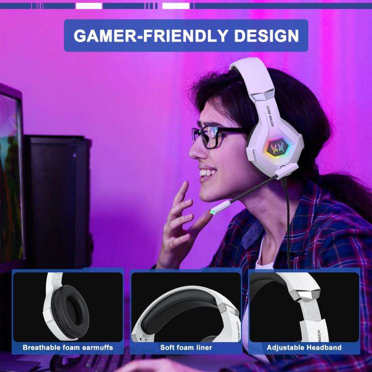 KOTION EACH GS450 Omni-directional Esports Headset with Mic, Length: About 1.9m(White)