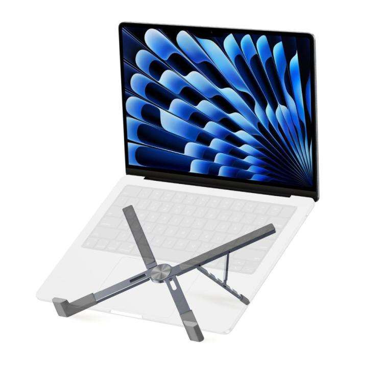 LS-001 Portable Folding Laptop Heightening Heat Dissipation Holder(Grey)