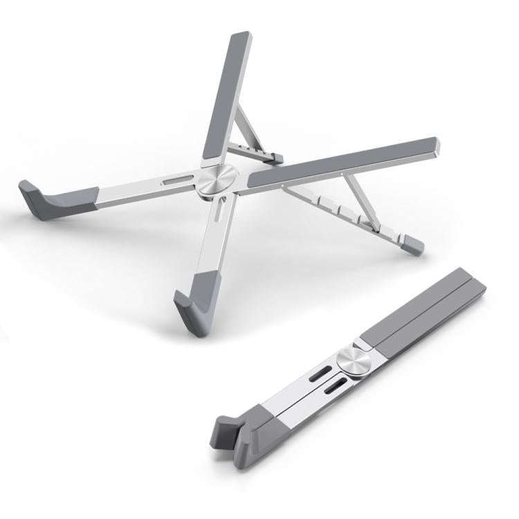 LS-001 Portable Folding Laptop Heightening Heat Dissipation Holder(Silver)