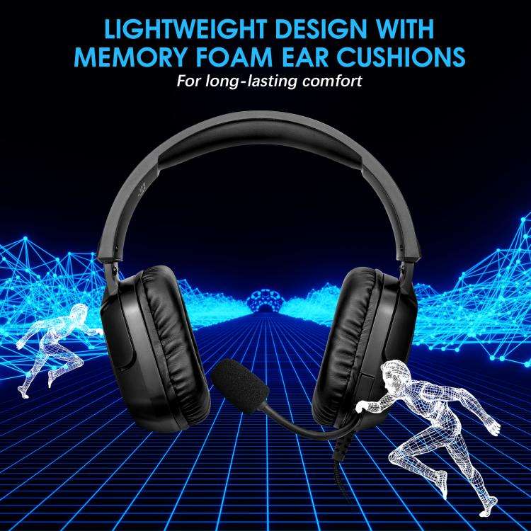 SoulBytes S21 Omni-directional Lightweight Memory Foam Ear Cushions Headset with Mic, Length: Abo...