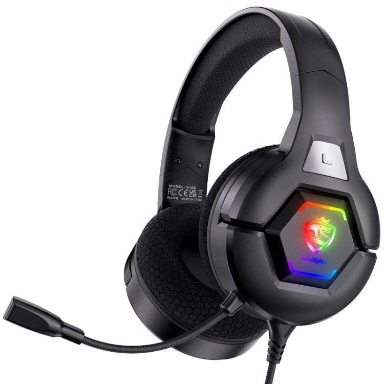 SoulBytes S100 Omni-directional Microphone Esports Headset, Length: About 1.9m(Blac)