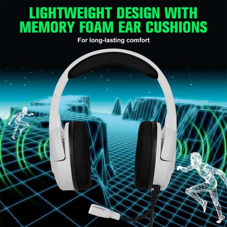 SoulBytes S100 Omni-directional Microphone Esports Headset, Length: About 1.9m(White)