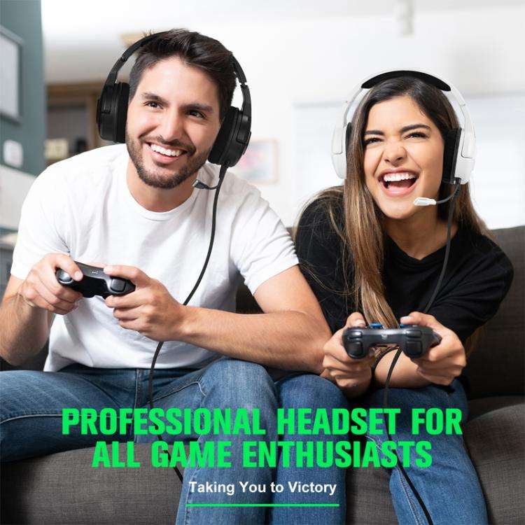 SoulBytes S100 Omni-directional Microphone Esports Headset, Length: About 1.9m(White)