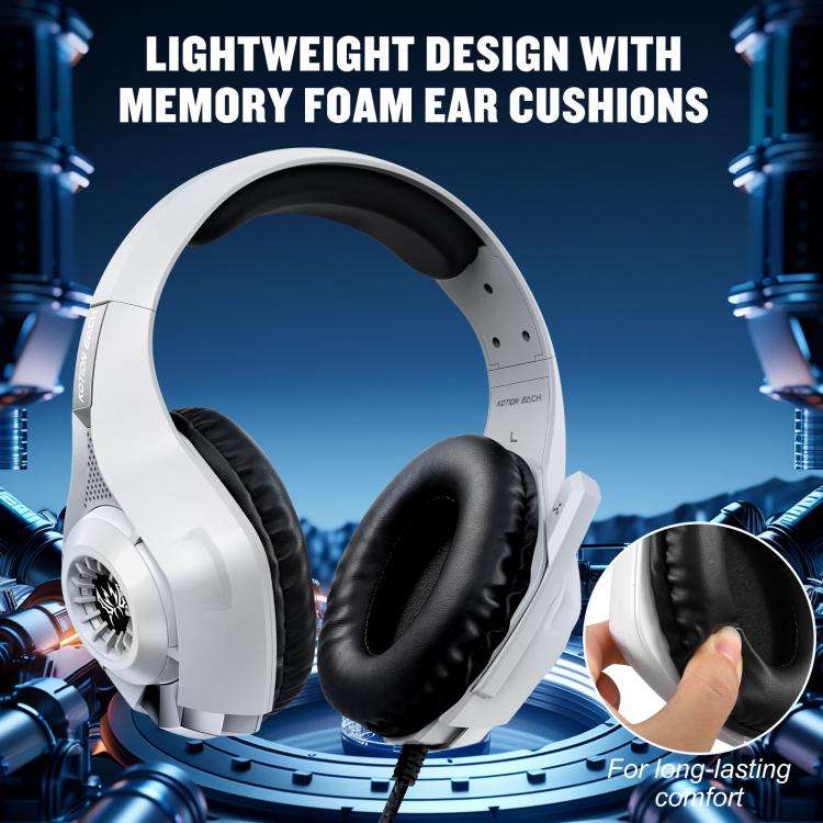 KOTION EACH GS410 Omni-directional Mic Noise Reduction Headset, Length: About 1.9m(White)