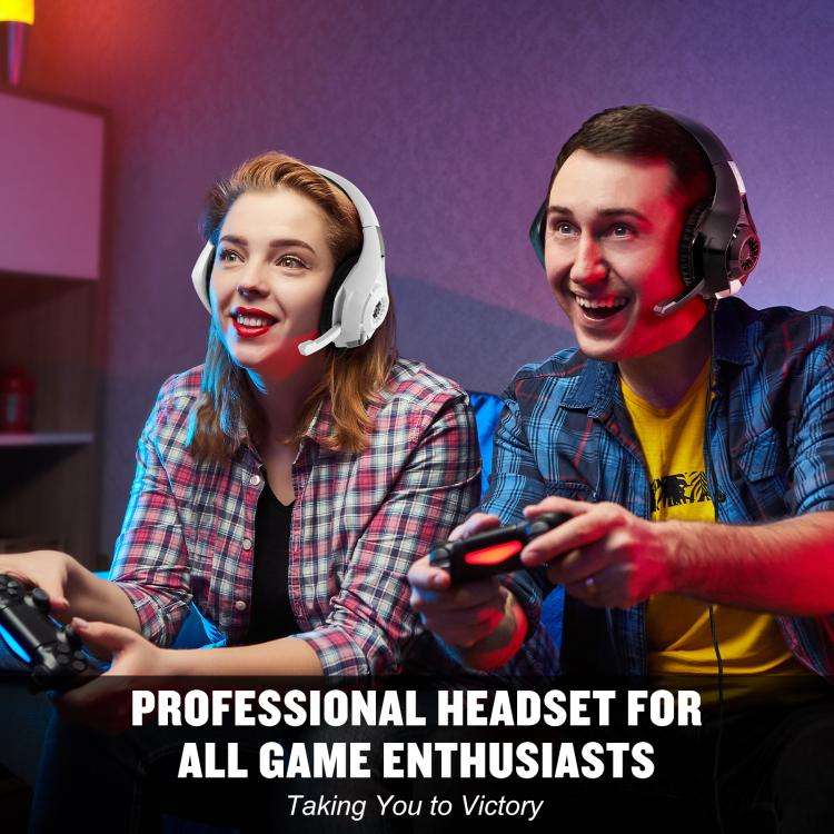 KOTION EACH GS410 Omni-directional Mic Noise Reduction Headset, Length: About 1.9m(White)