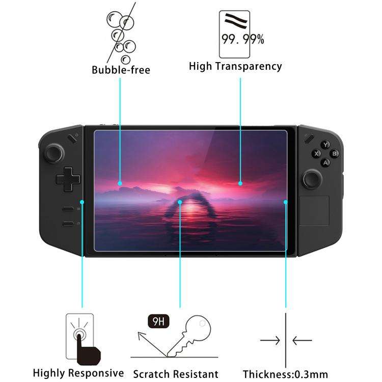 For Lenovo Legion Go S 8.0 inch 25pcs 9H 0.3mm Explosion-proof Tempered Glass Film