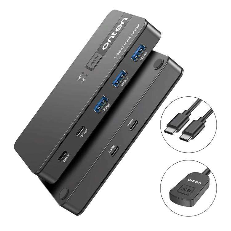Onten KVM200 USB 3.2 Gen2 Sharing Switch 2 In 4 Out(Black)
