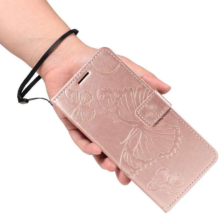 For Honor 400 Global 156.5mm 3D Butterfly Embossed Pattern Flip Leather Phone Case(Rose Gold)