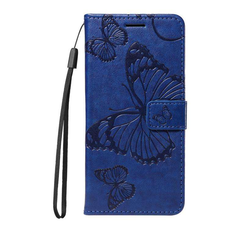 For Honor 400 Pro Global 160.8mm 3D Butterfly Embossed Pattern Flip Leather Phone Case(Blue)
