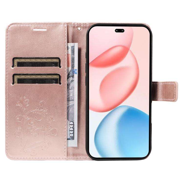 For Honor 400 Pro Global 160.8mm 3D Butterfly Embossed Pattern Flip Leather Phone Case(Rose Gold)