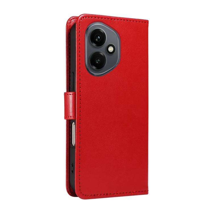 For Honor 400 Global 156.5mm Cat and Bee Embossed Flip Leather Phone Case(Red)