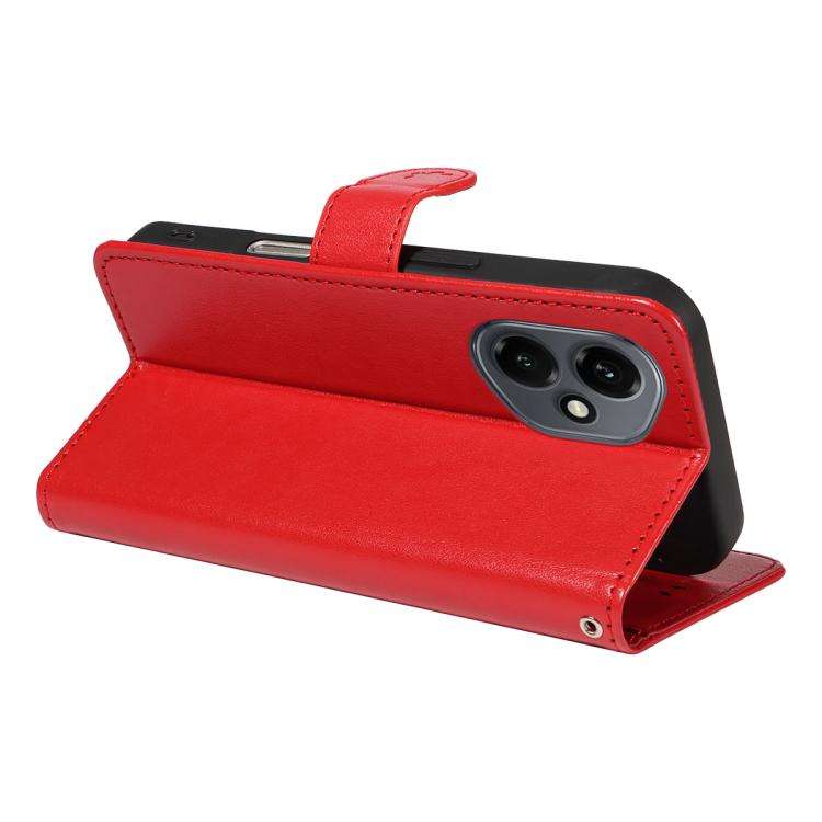 For Honor 400 Global 156.5mm Cat and Bee Embossed Flip Leather Phone Case(Red)