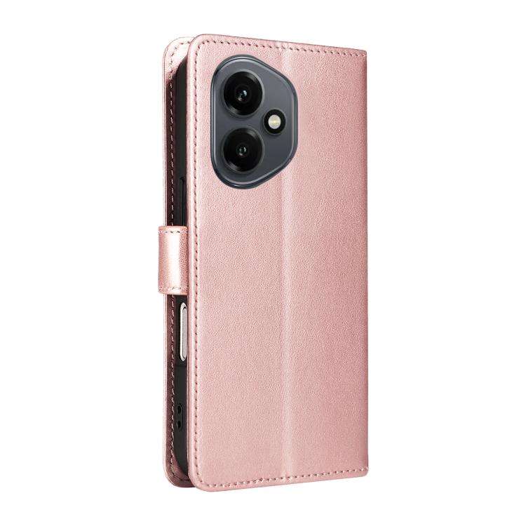 For Honor 400 Global 156.5mm Cat and Bee Embossed Flip Leather Phone Case(Rose Gold)